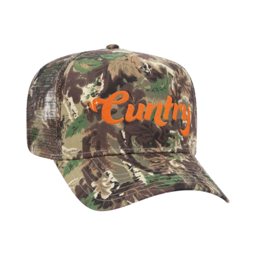 CUNTRY MESH-BACK TRUCKER - ORANGE